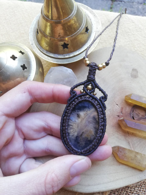 Dendrite Agate Pendant Necklace by Autumn Essence