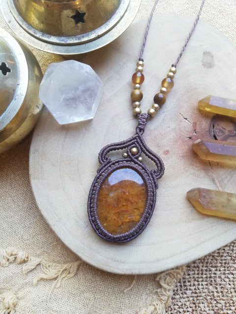 Gold Aventurine Pendant Necklace by Autumn Essence