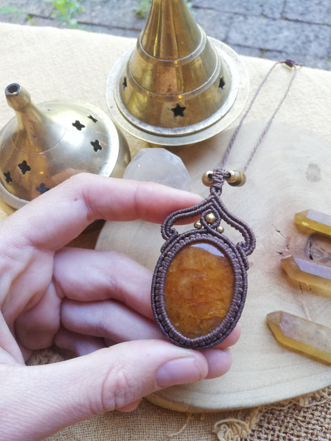 Gold Aventurine Pendant Necklace by Autumn Essence